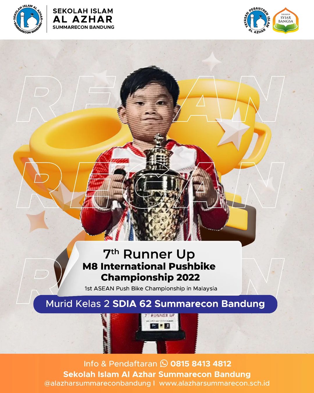 SDIA 62 Meraih Juara 7 M8 International Pushbike Championship 2022, 1st Asean Pushbike Champion In Malaysia